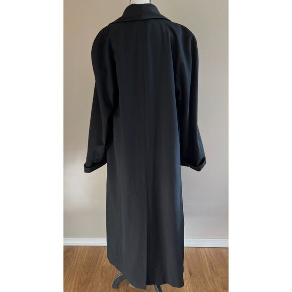 Jones New York black double breasted wool trench coat. L/XL - Picture 2 of 9